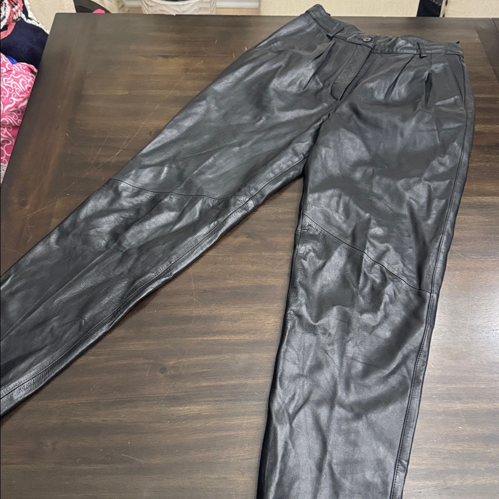 Siena Studio Black Leather Trousers